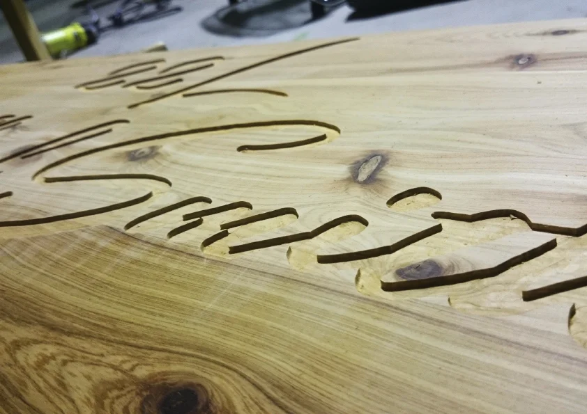 Handcarved letters