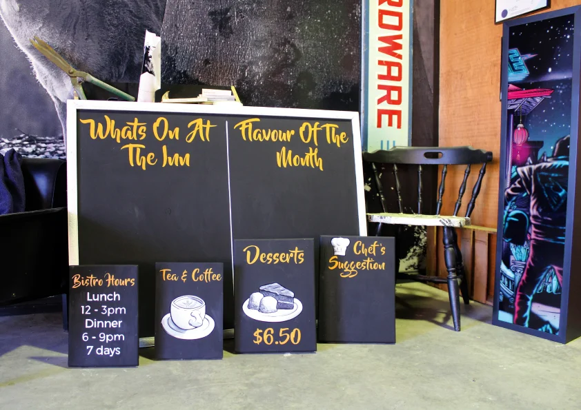 handpainted menu
