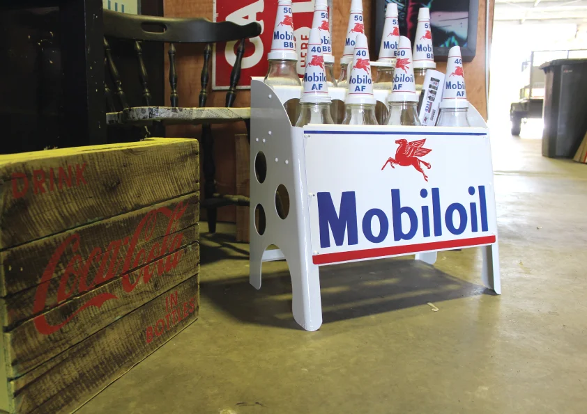 handpainted mobiloil rack