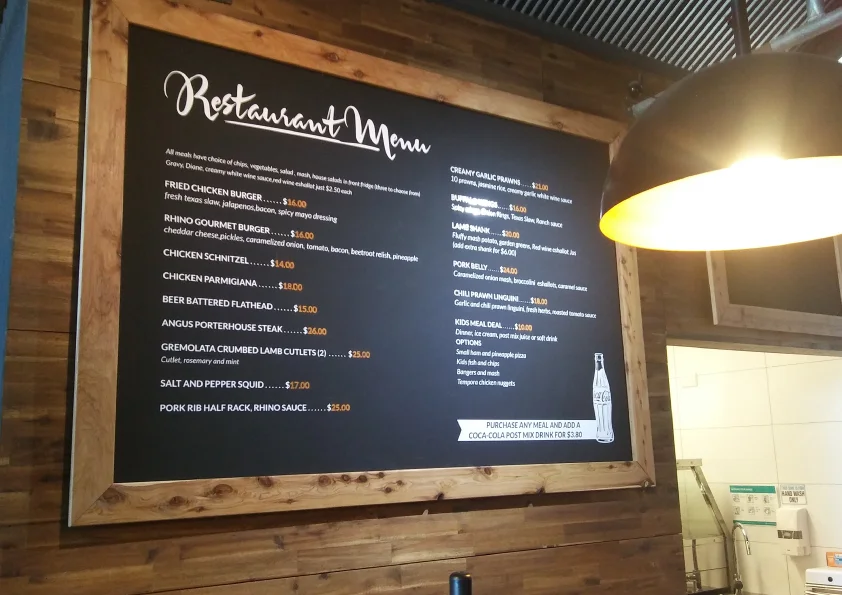 menu signs