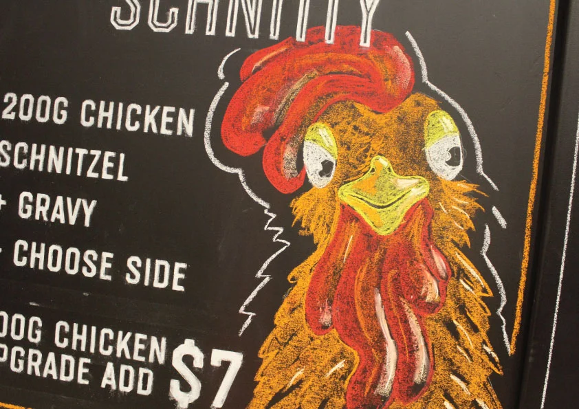 chalk menu sign