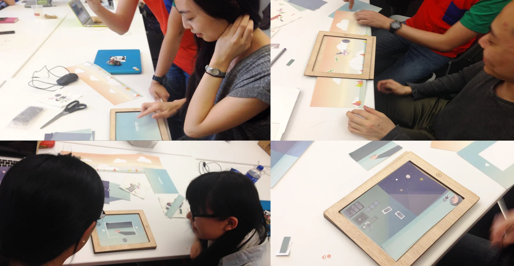 User testing with paper prototype for both game play.