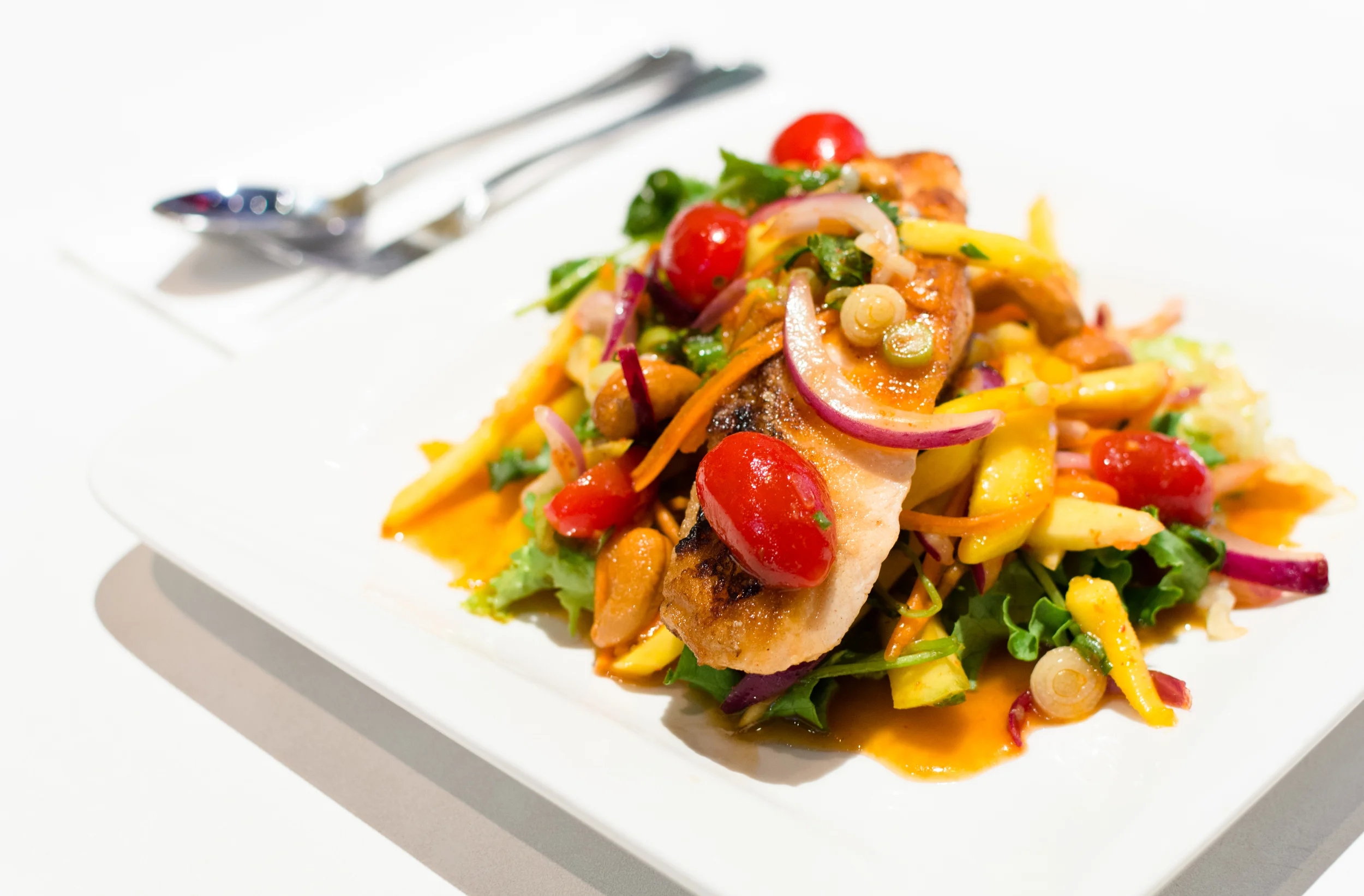 Salmon Salad for Beet2 restaurant, Brooklyn.