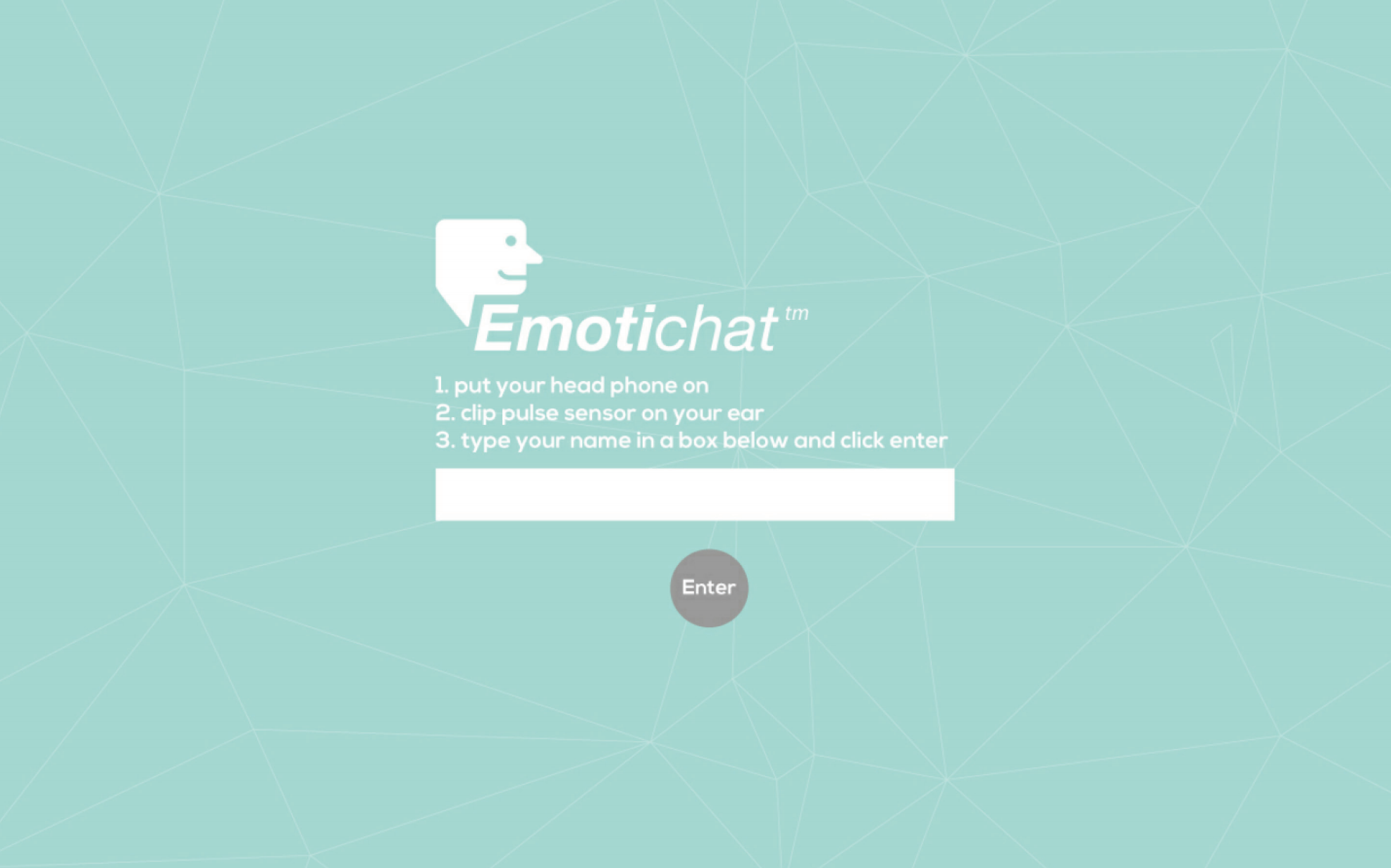 Welcome screen