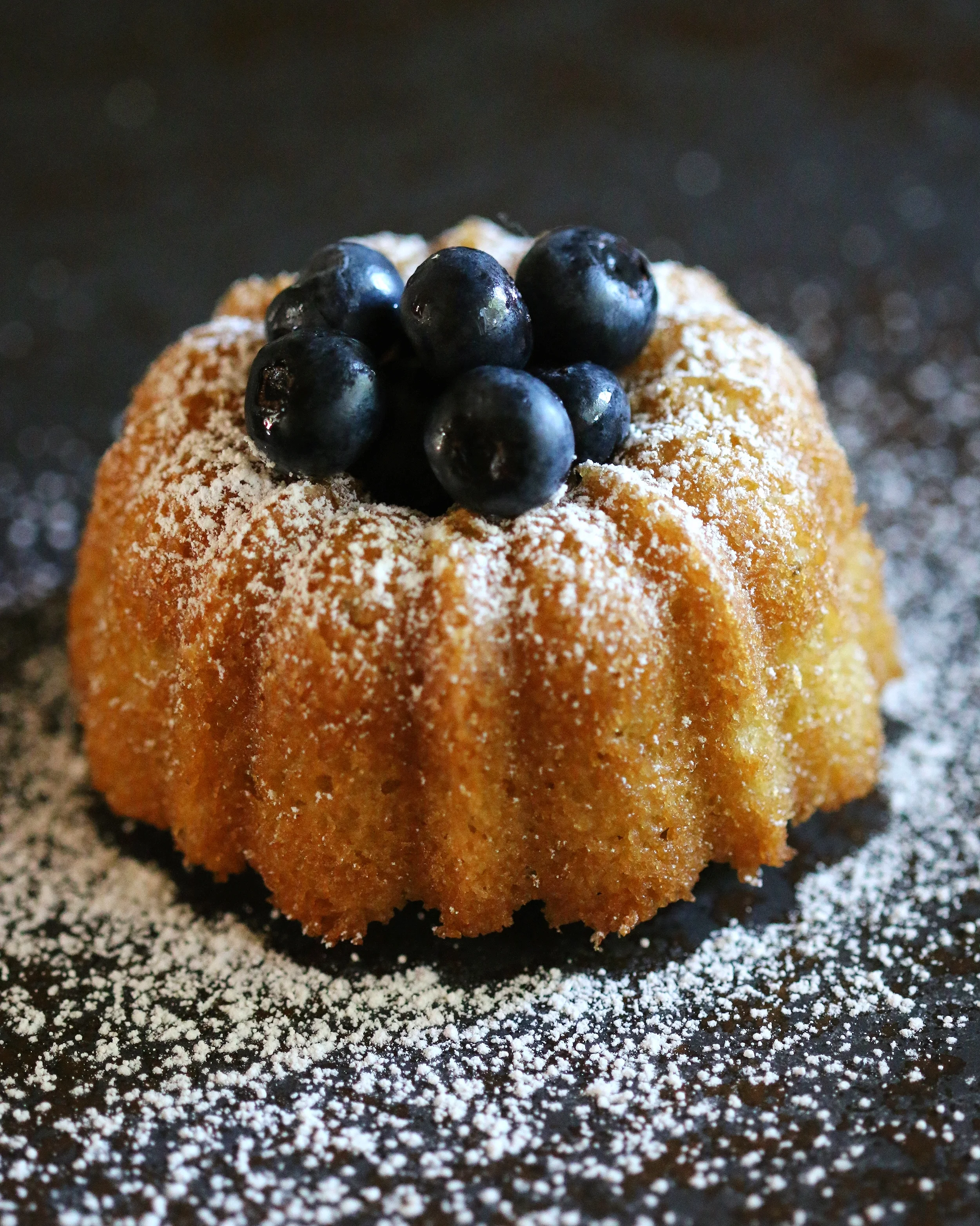 This recipe works well with mini bundt cake pans as shown above.