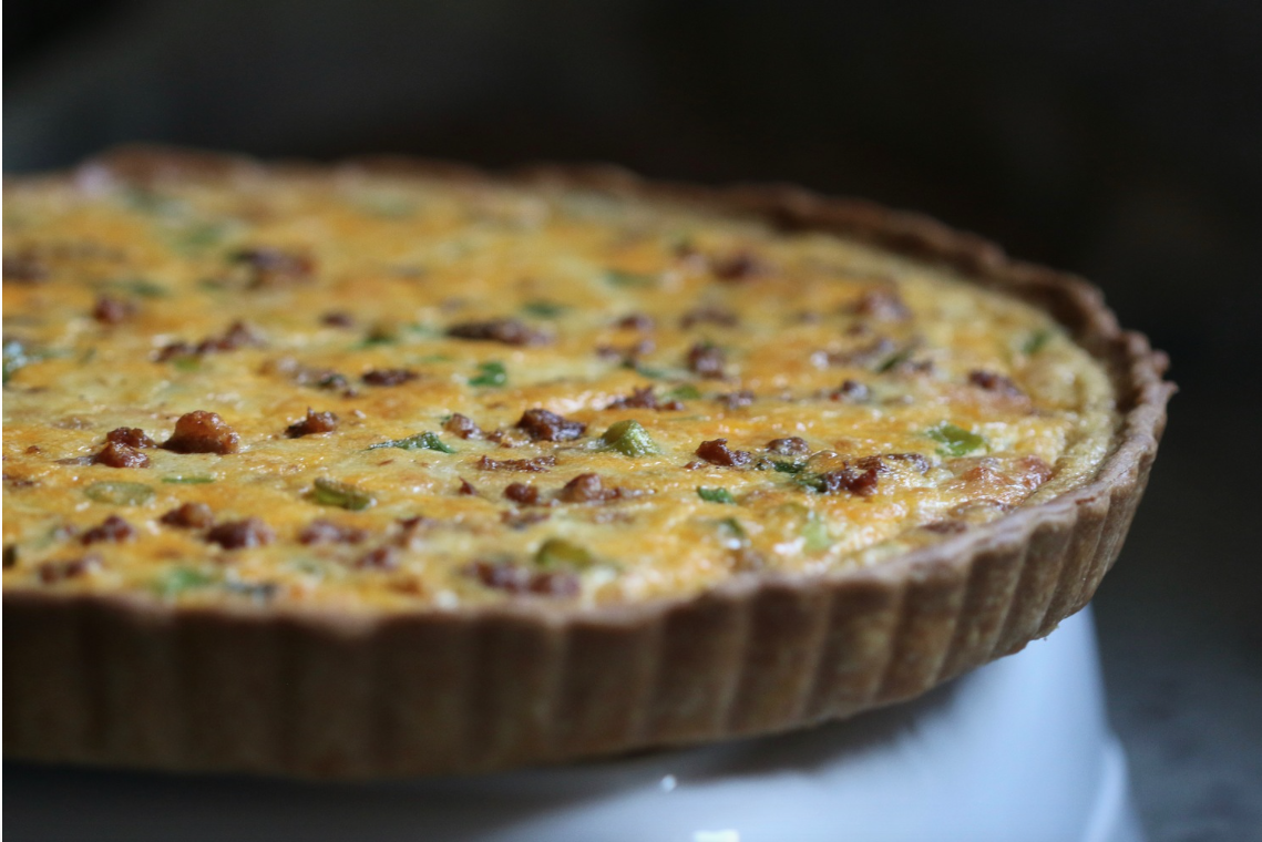 Chorizo and green onion tart.png