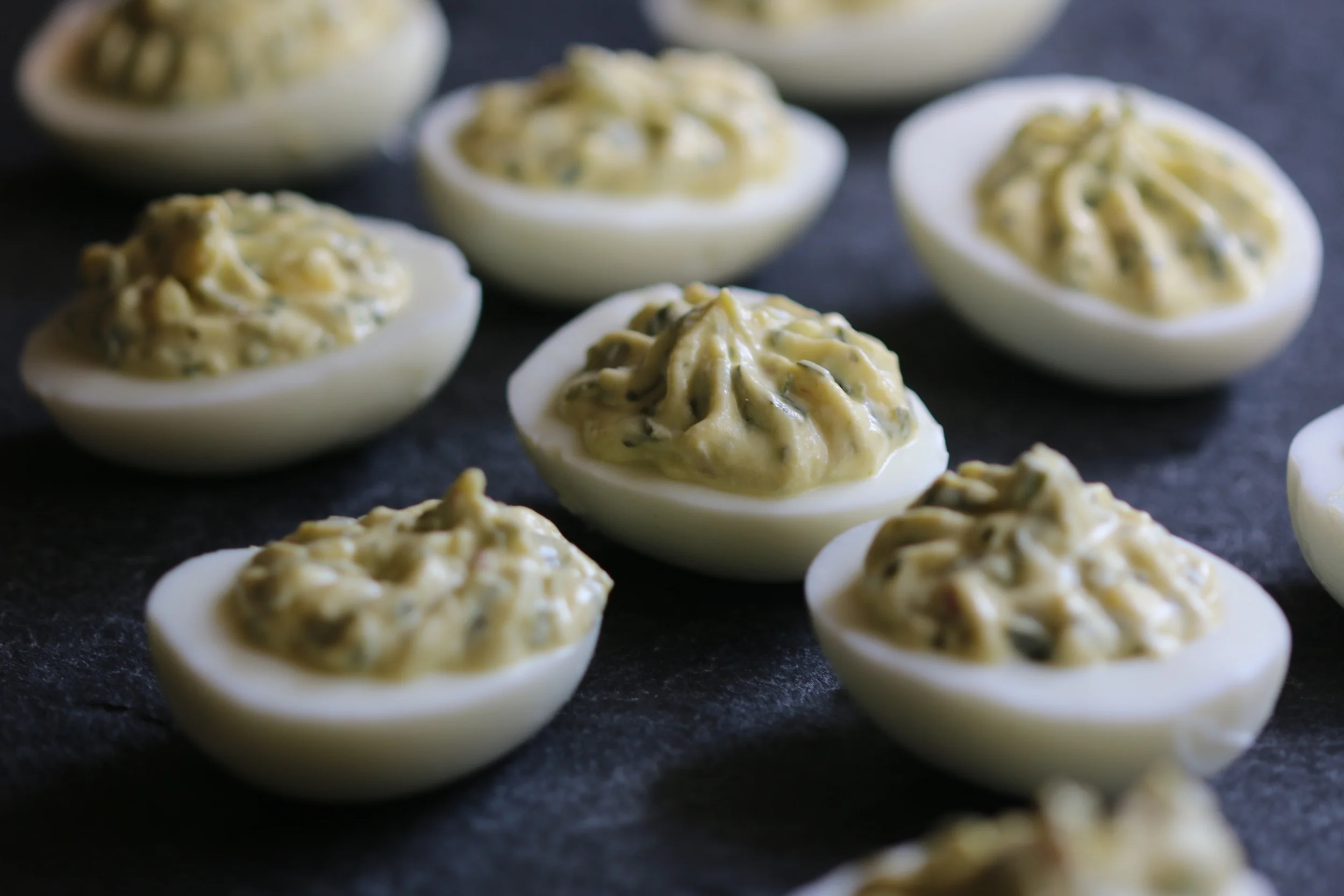 Chimichurri Deviled Eggs