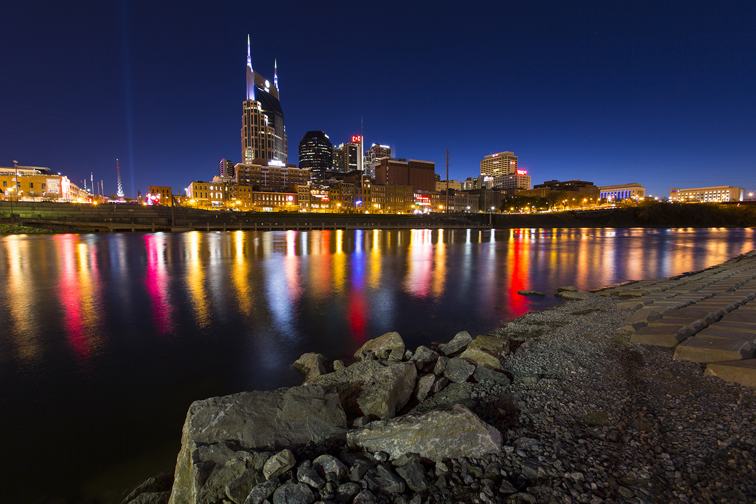 Downtown Nashville from the Cumberland River