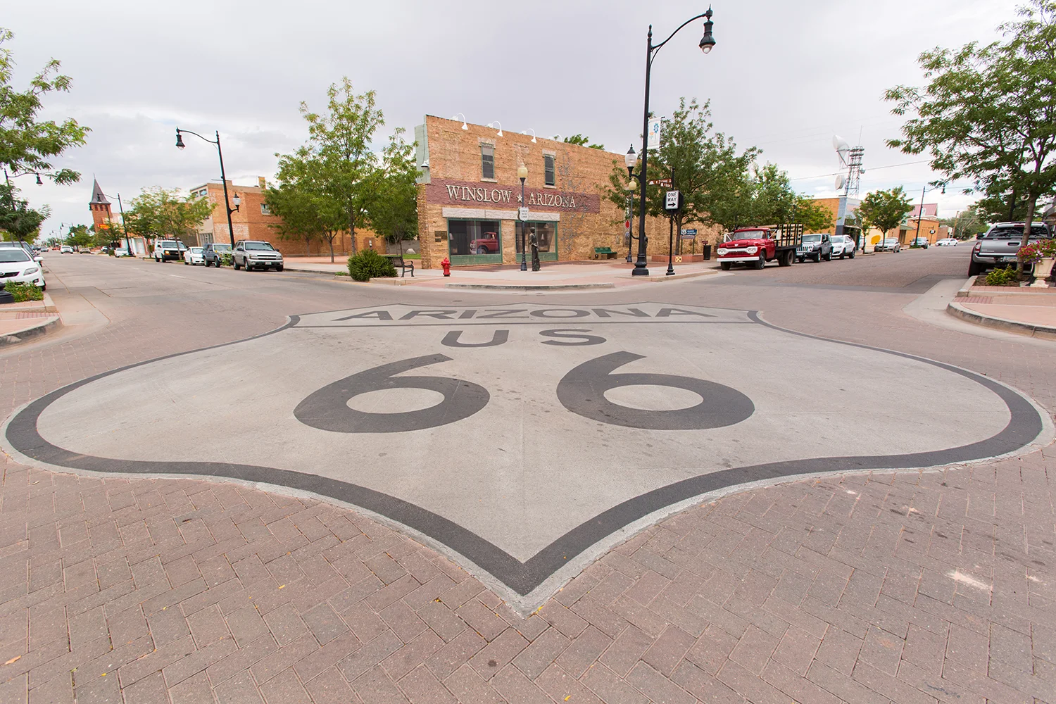 Standing on the corner in Winslow, Arizona