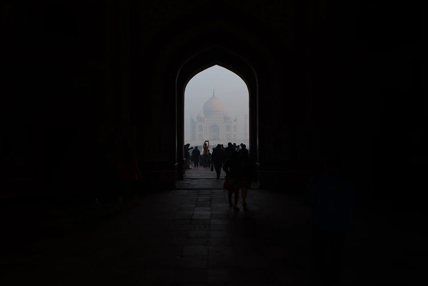 First sighting of the Taj Mahal