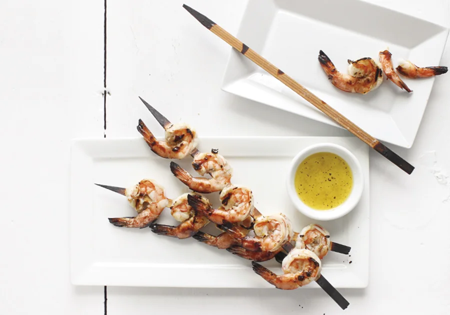 mezcal-marinated shrimp