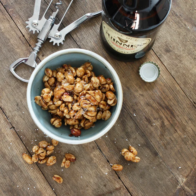 Guinness-glazed nuts