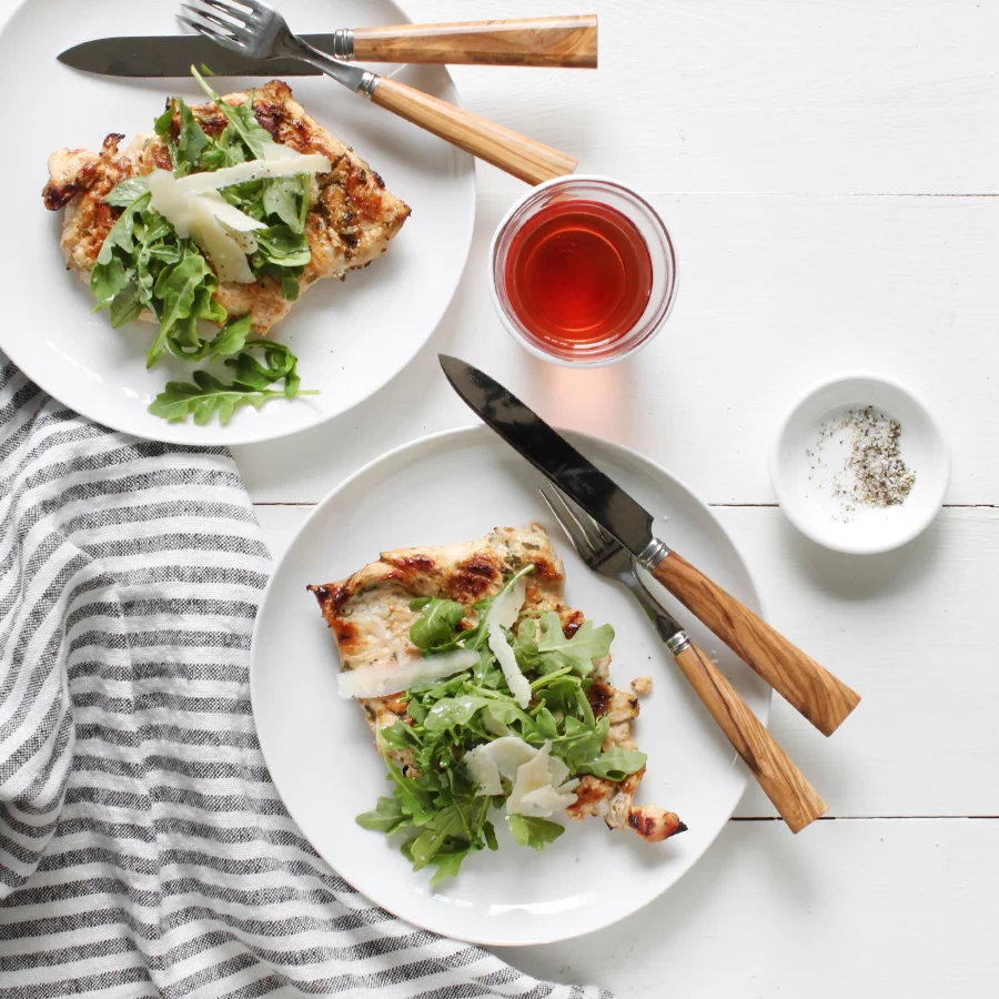 chicken paillard with grilled potatoes