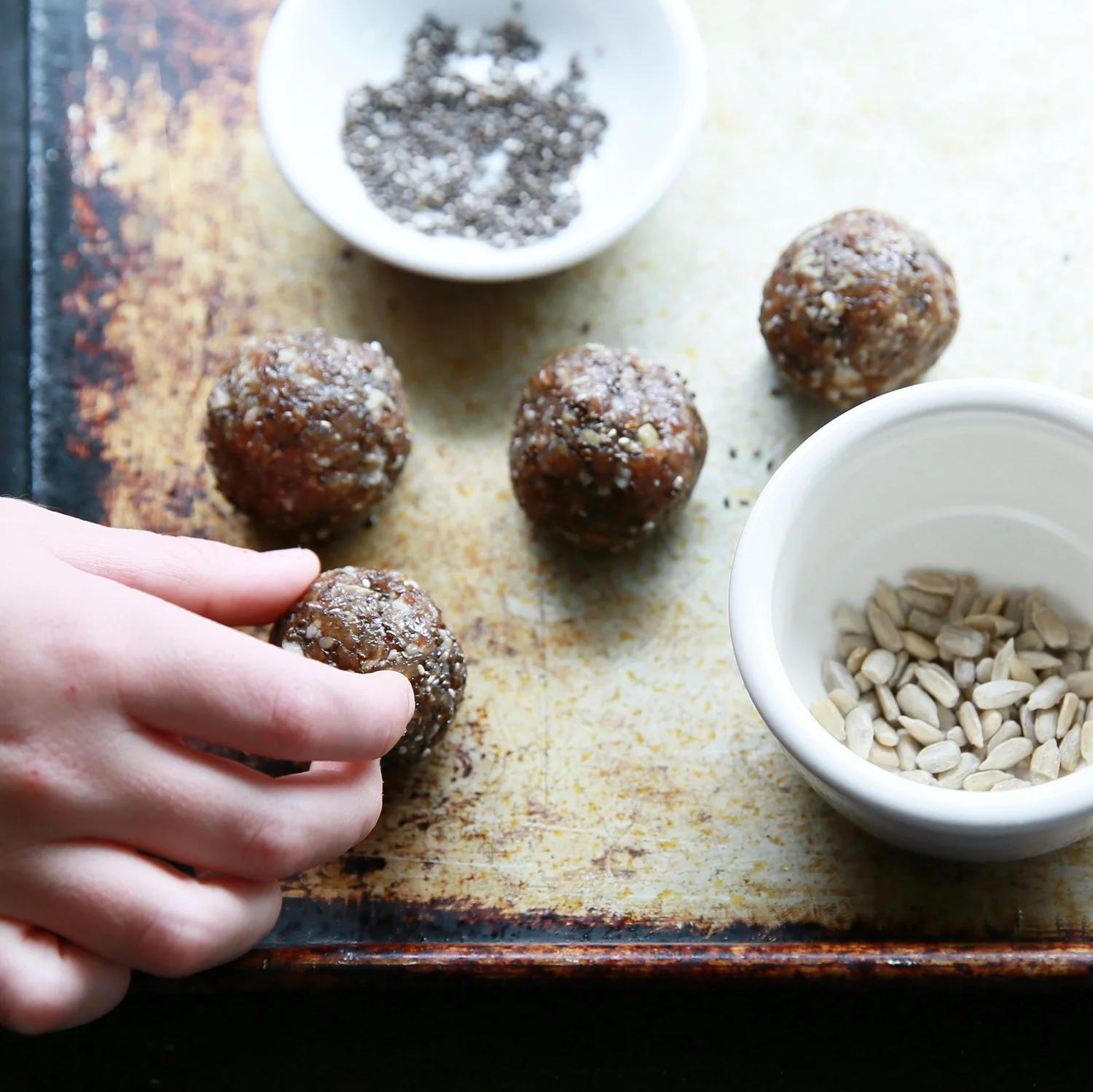 seeded tahini bites
