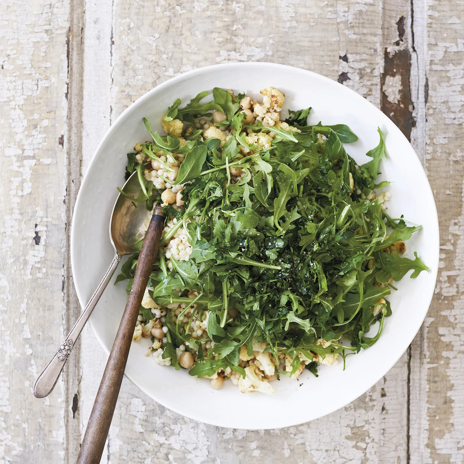 roasted cauliflower grain salad