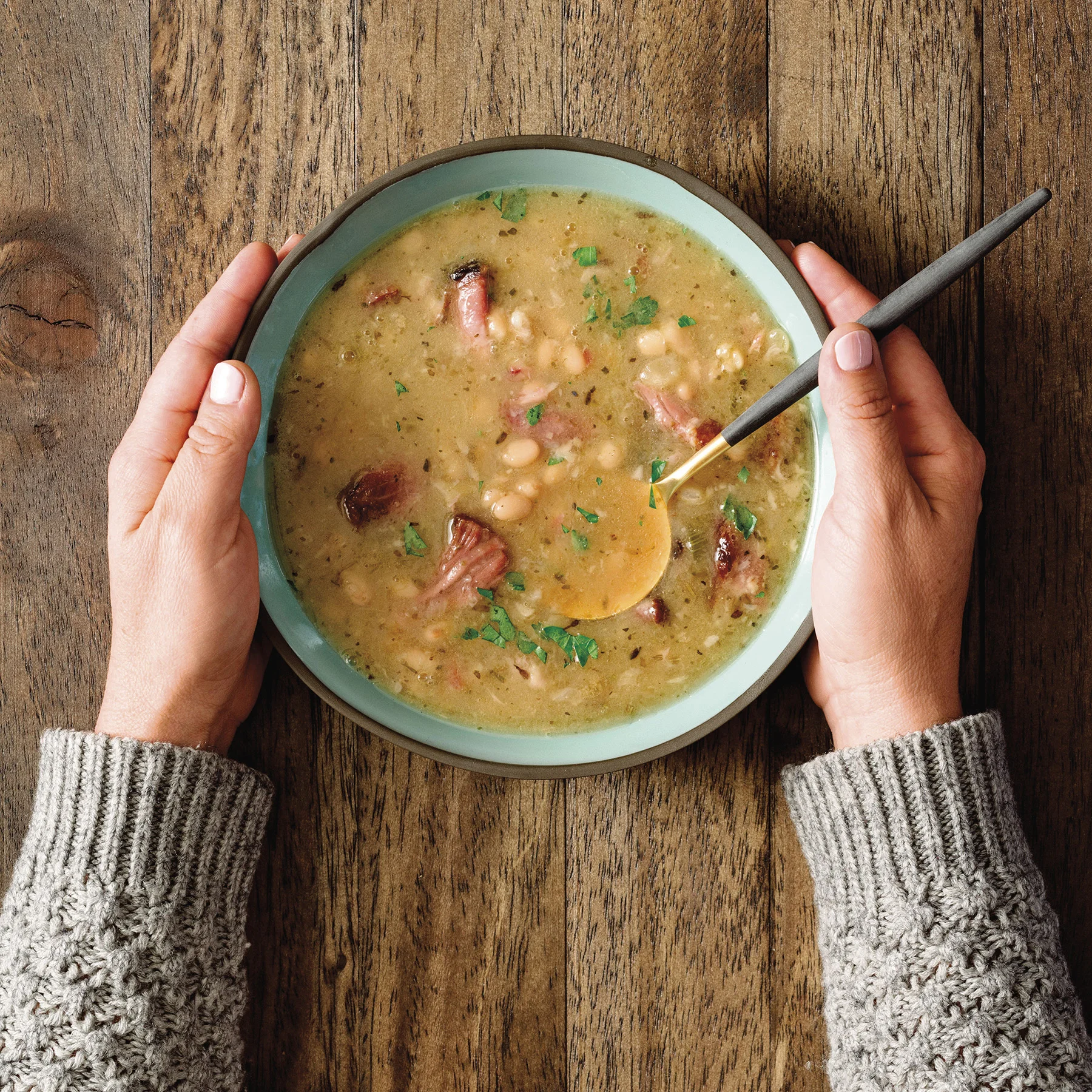 bean + ham hock stew
