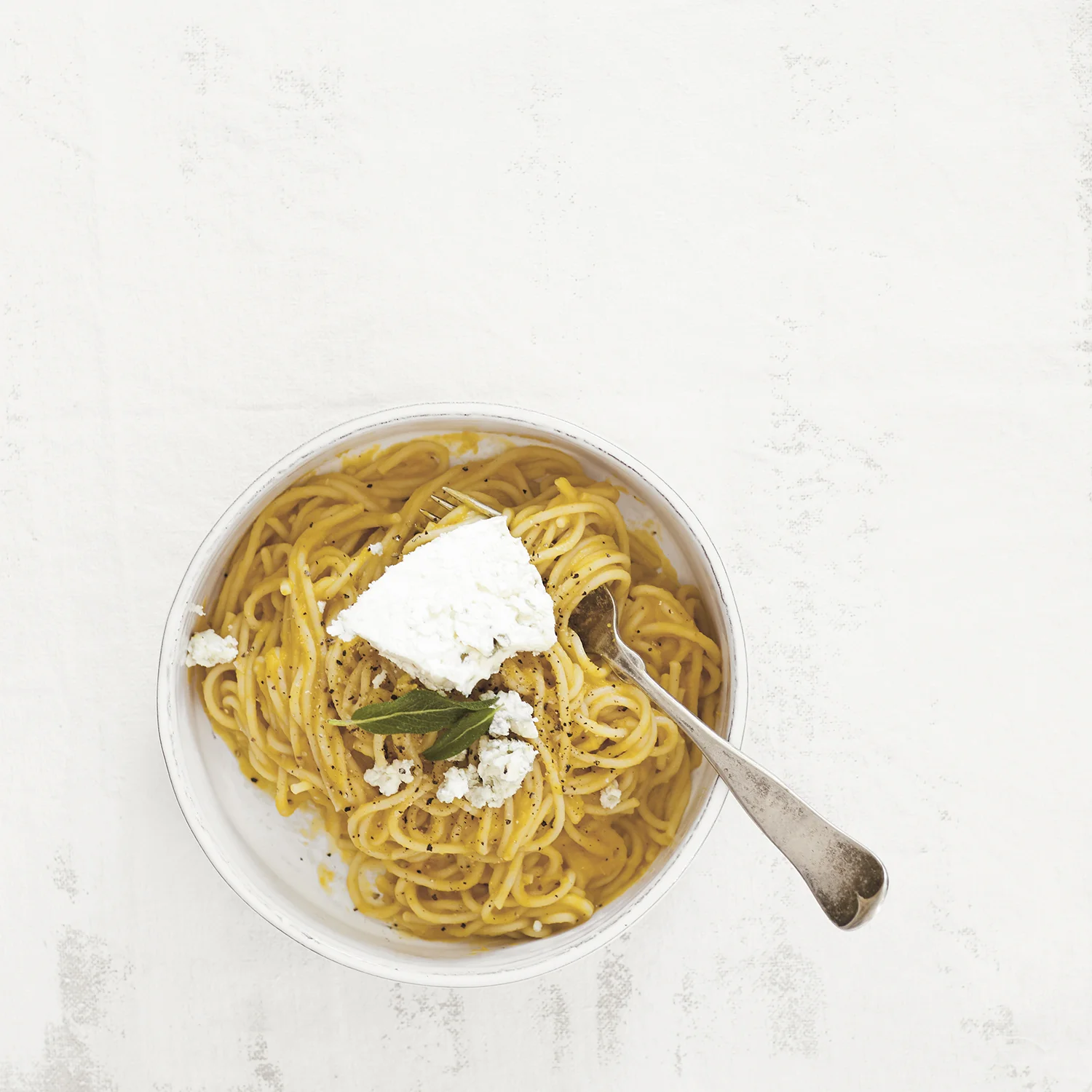 pasta with creamy squash sauce