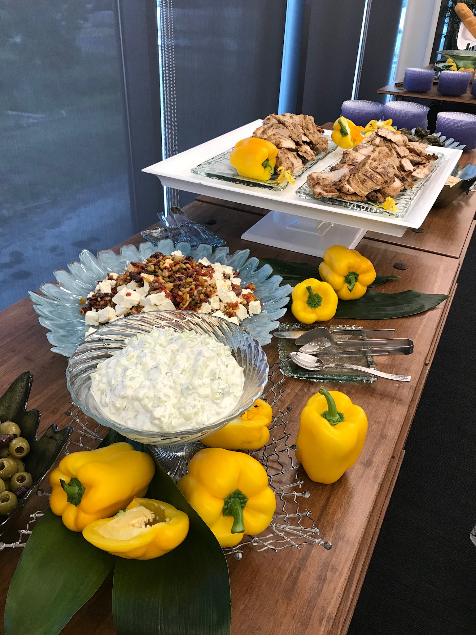 Yellow bell peppers add a natural pop of color to our tables!