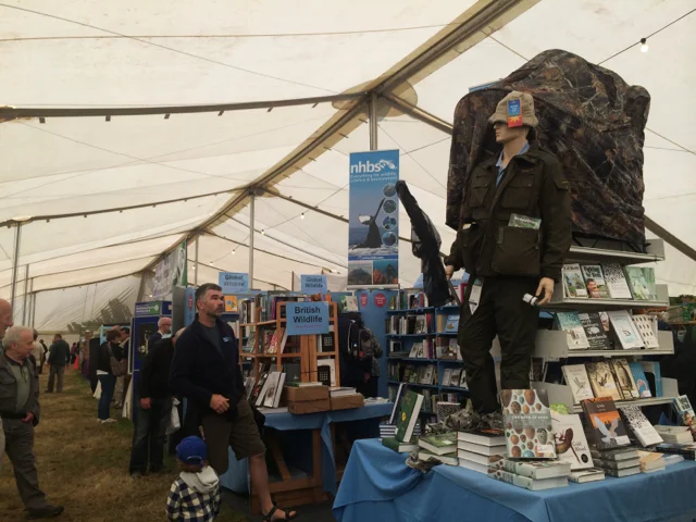 Inside one of the many marquees at bird fair.
