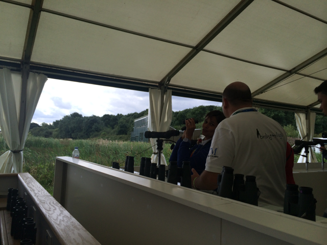 The optics tent at BirdFair.