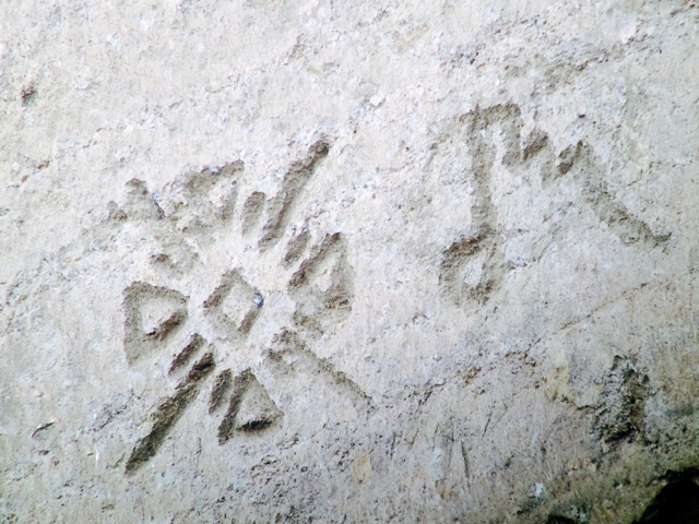 Digiscoped petroglyphs from Lava Beds National Monument.