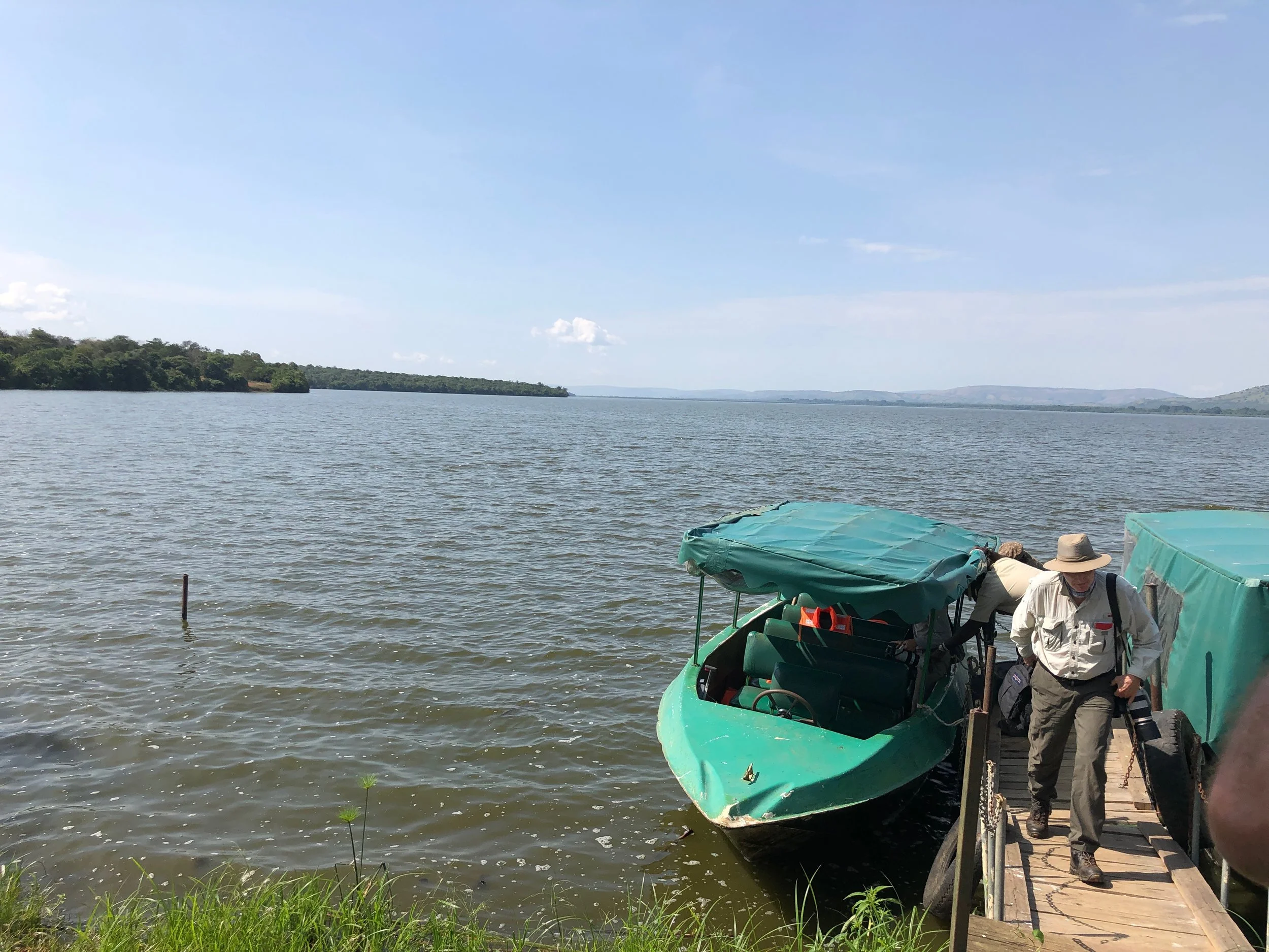 The boats we would take to explore Lake Mburo.