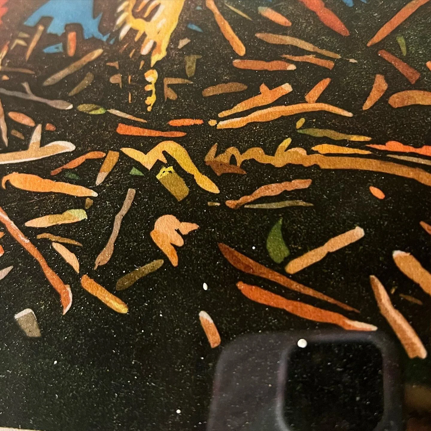 Took a night sky watercolor class from @thiswritingdesk and when I tried to make stars&hellip;they went all over and on the art on my walls 🤣🤣🤣🤣