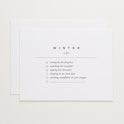 Winter is for | Of Note Stationers