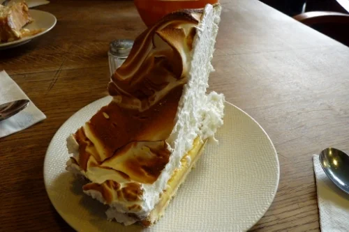 Some of Paris's tallest lemon meringue pie in the Mariais
