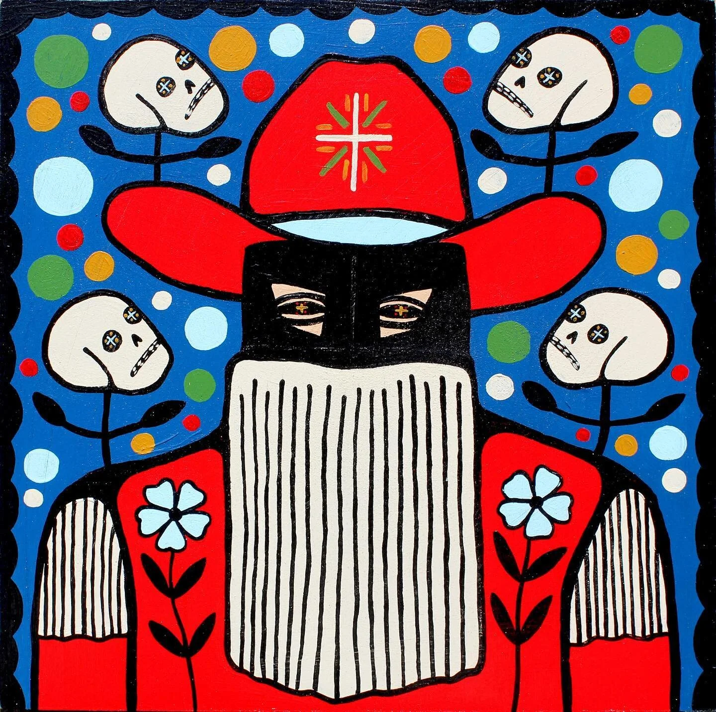 My best friend is a huge fan of @orvillepeck and his music 🙏🏻 She needed artwork for her new apartment and I thought this painting would do just fine. It&rsquo;s titled &ldquo;Dead Of Night&rdquo; 🖤💀🖤