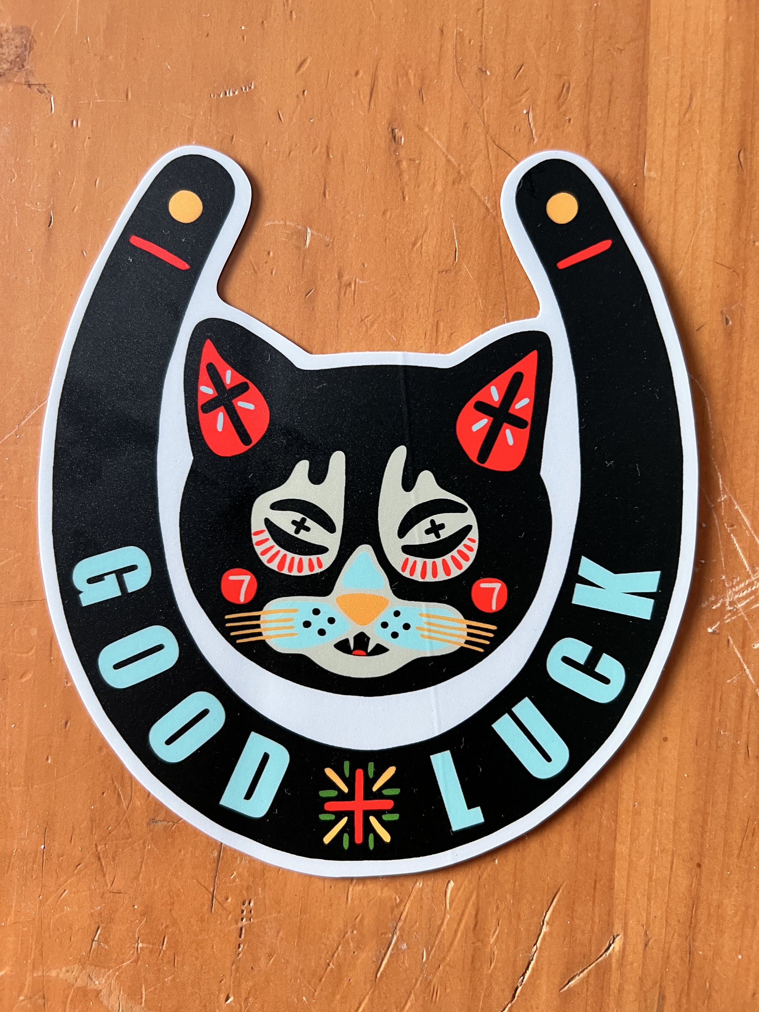 "Good Luck Horseshoe" Sticker