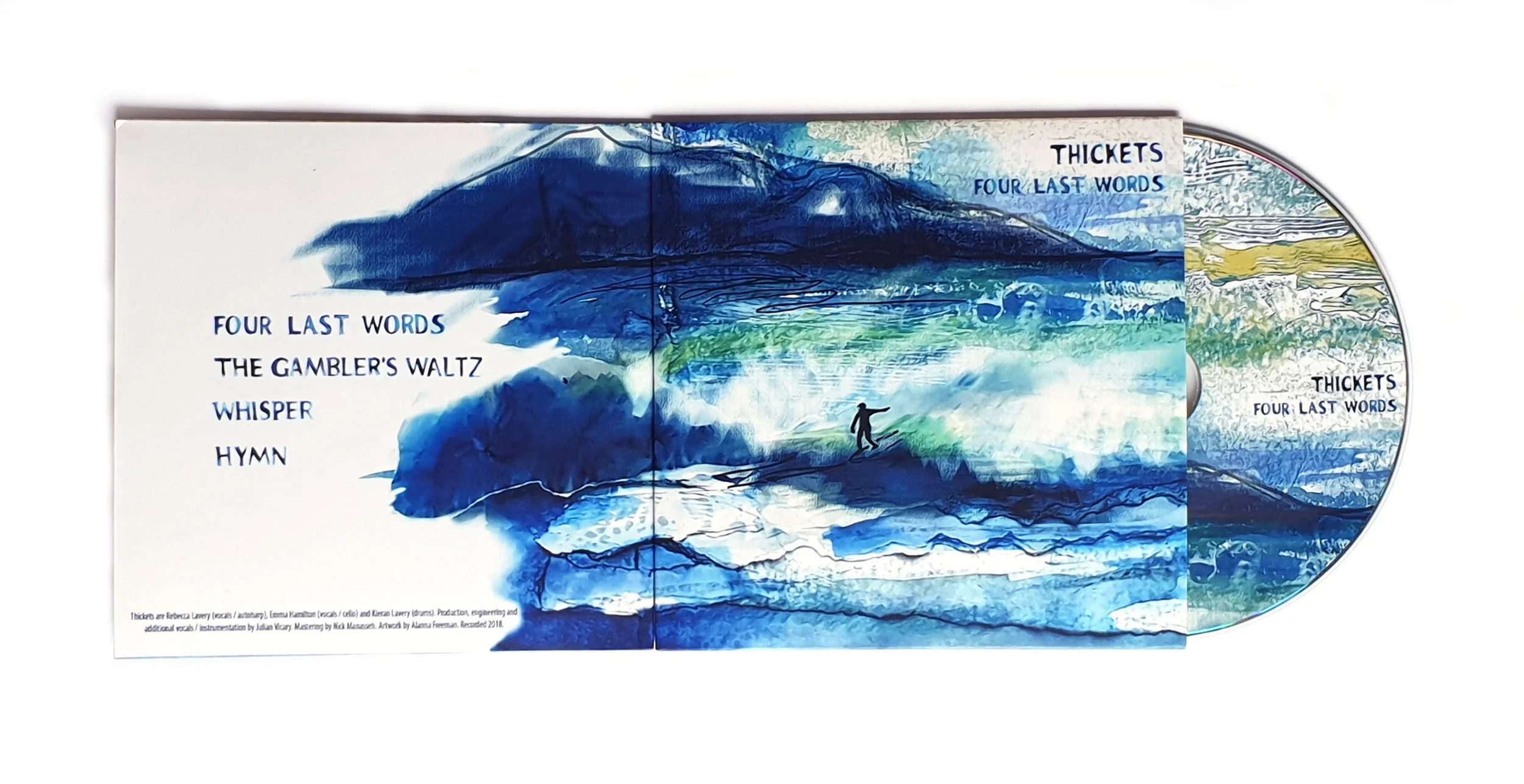 Four Last Words, Thickets, EP Cover | Mixed media and hand-lettering