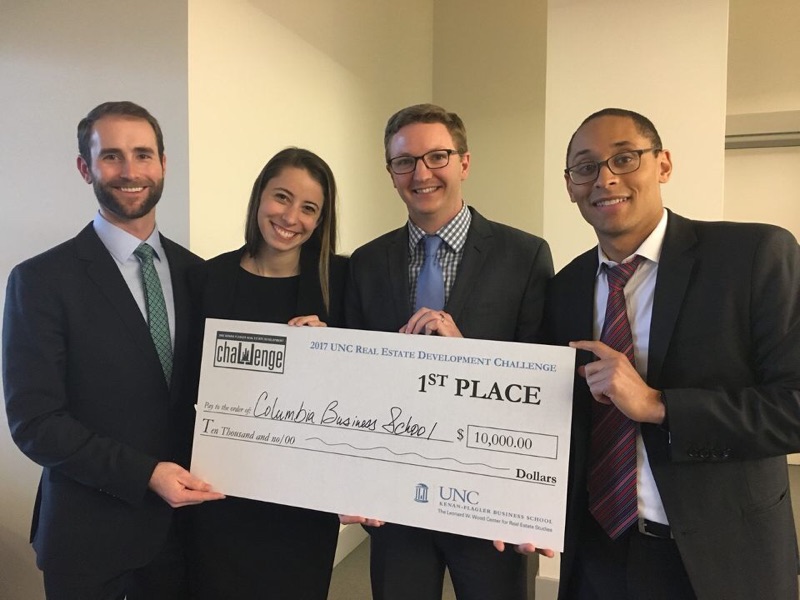 COLUMBIA BUSINESS SCHOOL TEAM WINS 1ST PLACE at THE 2017 UNC REAL ESTATE DEVELOPMENT CHALLENGE