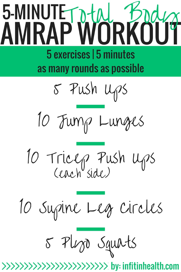 Wake Up Your Weekend with a 5-Minute Total Body AMRAP Workout