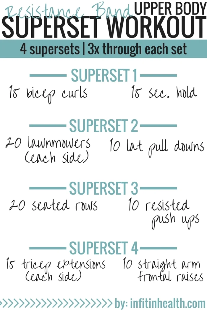 Resistance Band Upper Body Superset Workout