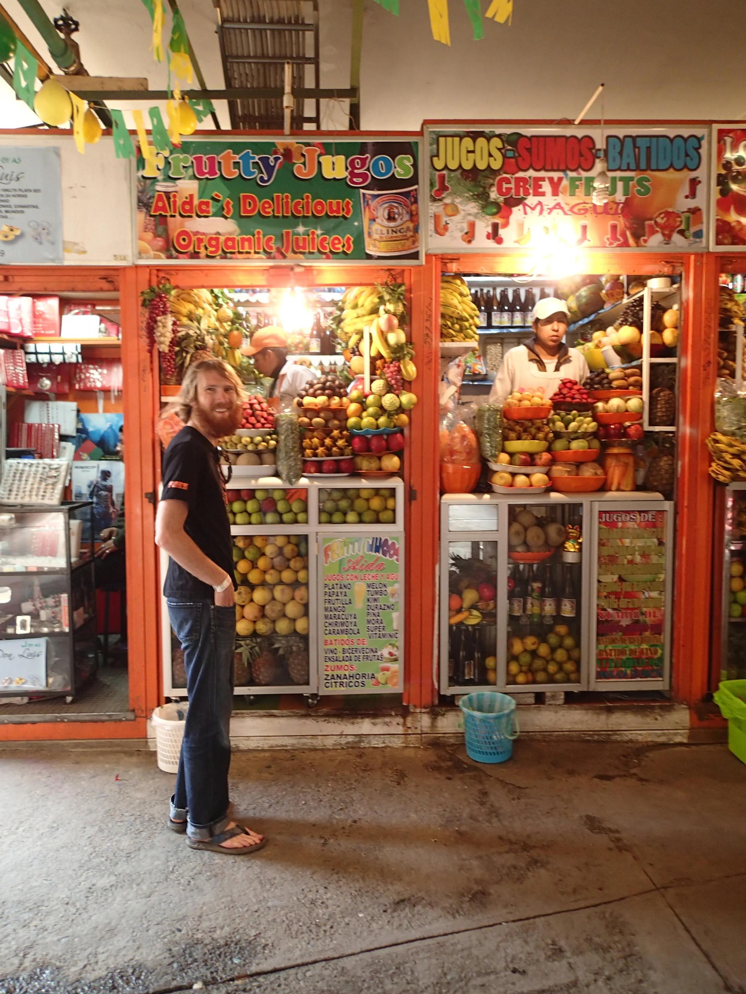 TL Traveler Derek sneaks up close to check out the goods in Bolivia! 