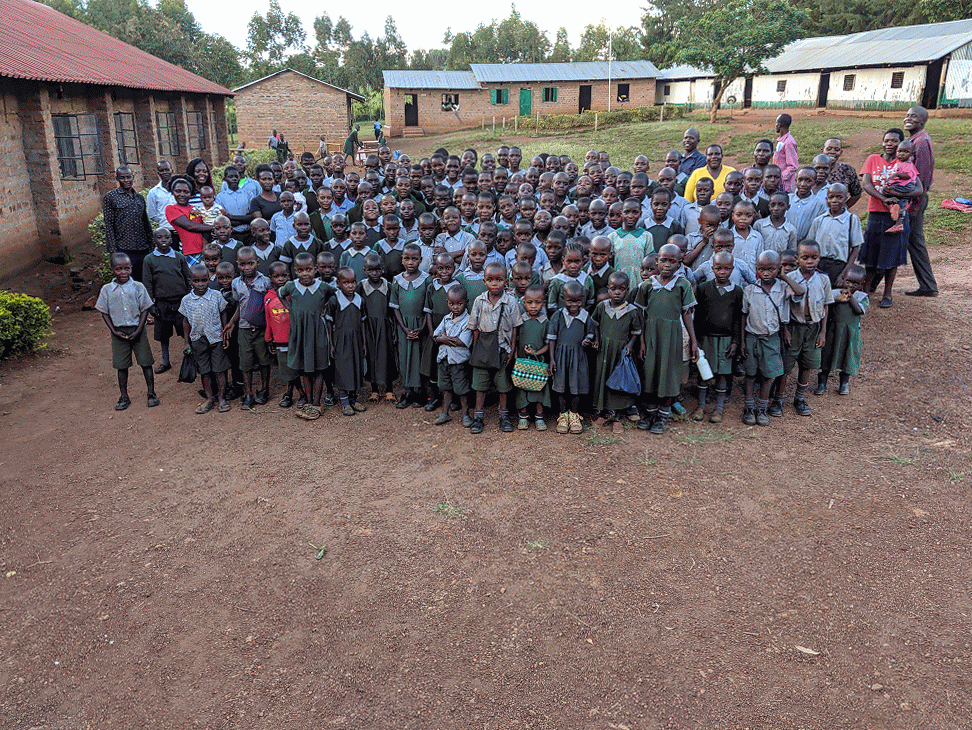 Students and teachers of Christ Care Academy