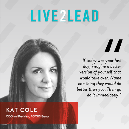 May I introduce you to Kat Cole, President, Focus Brands (and former President at Cinnabon...yum!)