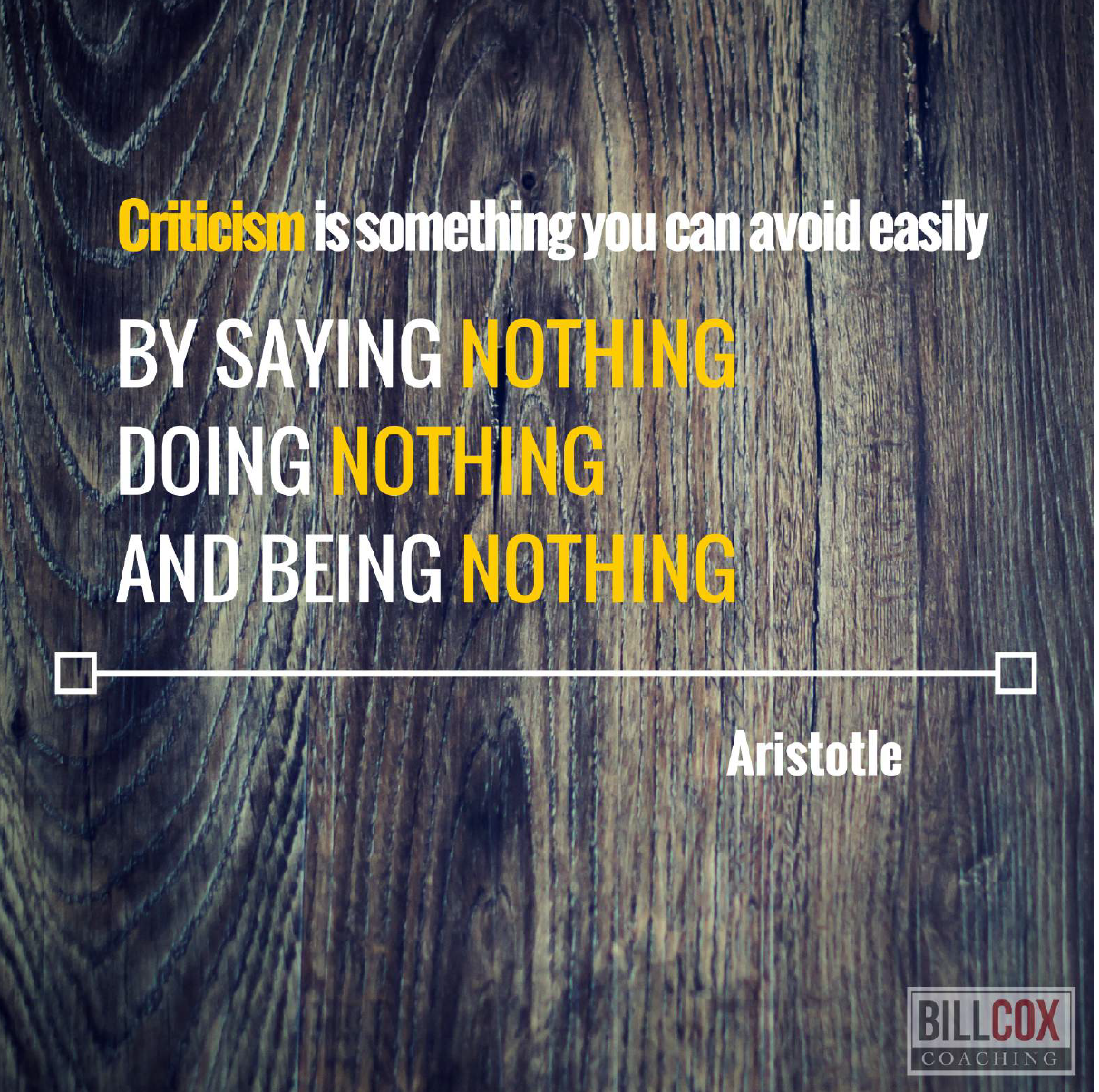 A Simple Reminder About Criticism