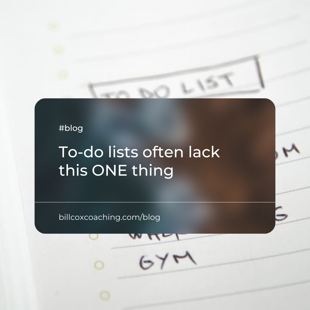 To do lists often lack this ONE thing