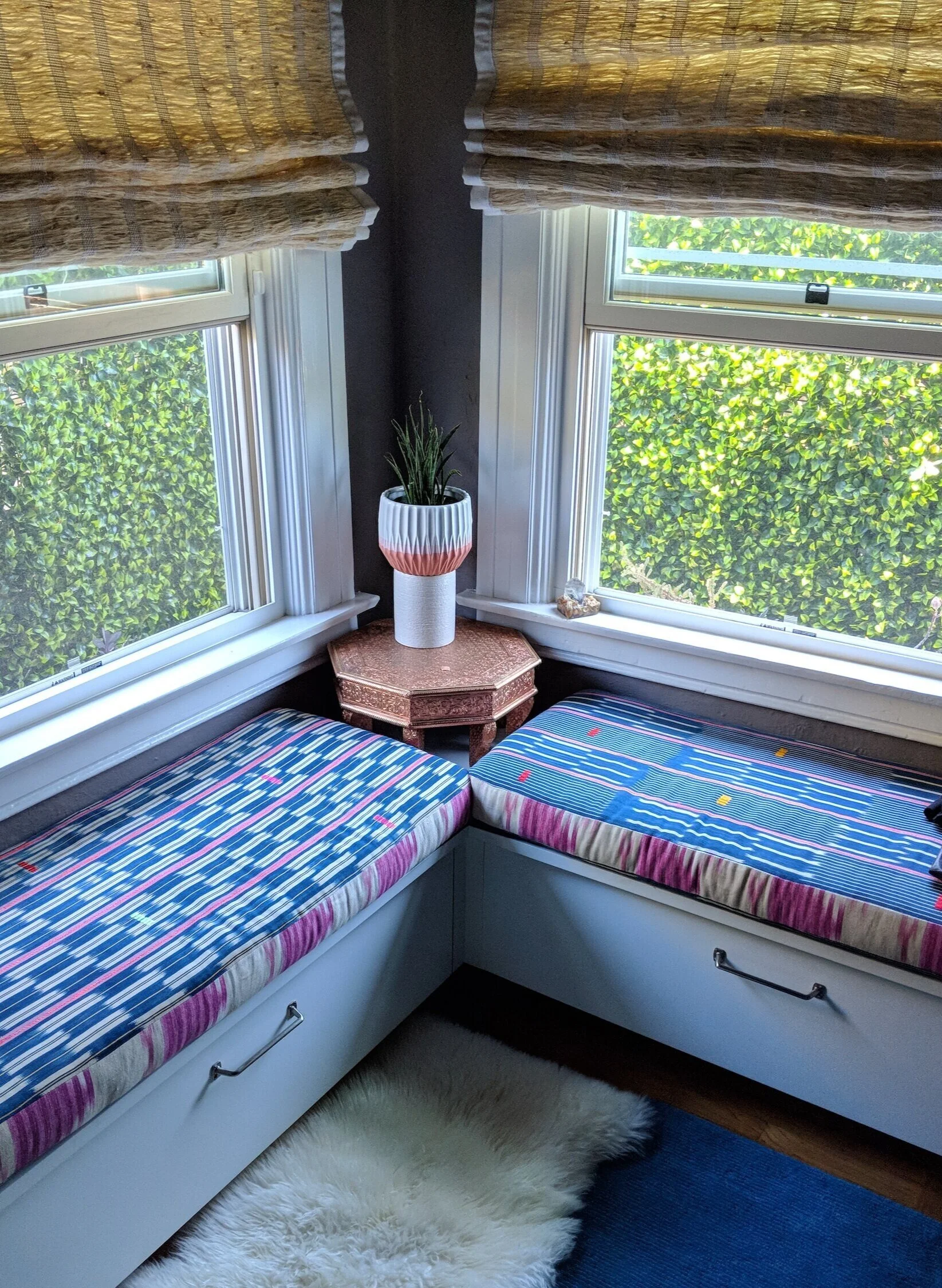 Builtin Corner Bench + custom cushions (Copy)