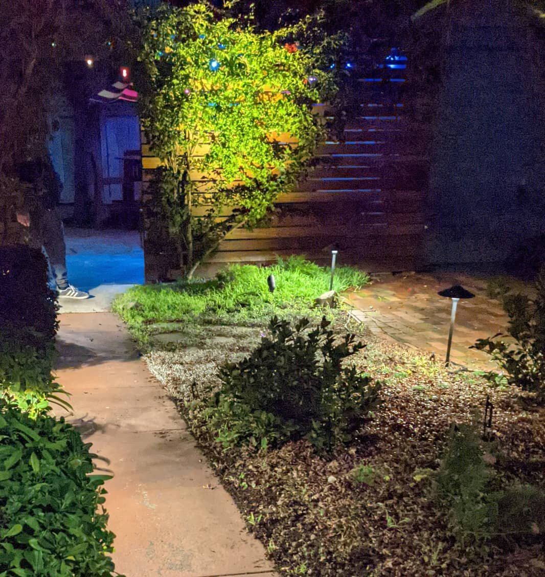 New outdoor path lighting!  They're a tad taller than I wanted, but I'm a bit shorter than I'd like, so it all evens out. (The wires, if you can see them, will not be visible when we're all finished.) ❤️ Thx to my fav guy,  @corporate.roadie i wouldn
