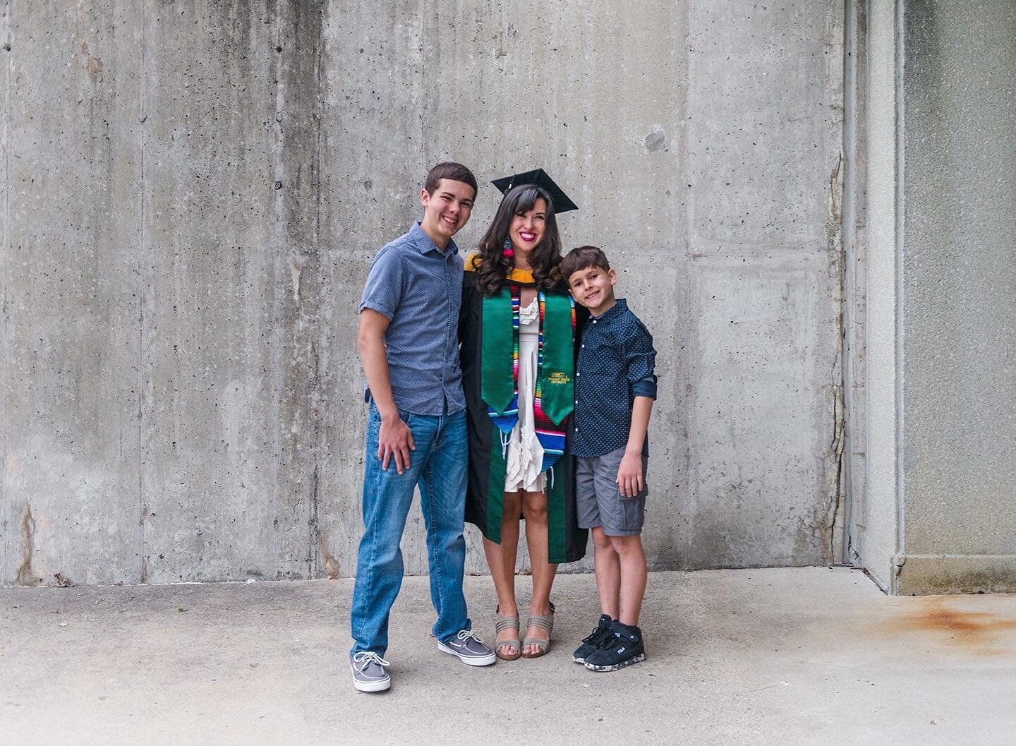 I&rsquo;ve been a single parent for almost a decade, so graduating with a Master&rsquo;s in Physiology + Neuroscience was an accomplishment we can all three celebrate. My sons have made sacrifices with me, and I&rsquo;m thankful for both of them. The