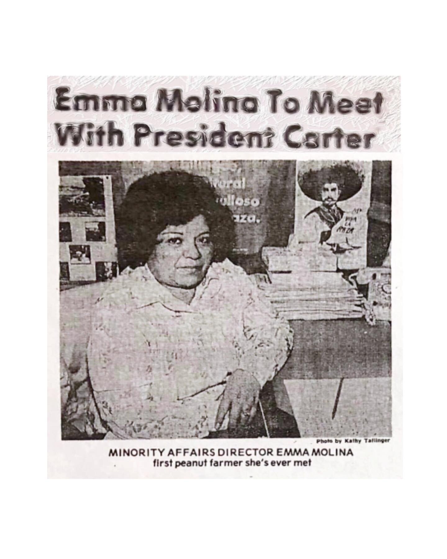My cousin posted some very special newspaper clippings from when my Grandma Molina met with President Carter in 1977 to represent migrant worker concerns. I always knew this happened, but I was really inspired reading more about her &amp; the transcr
