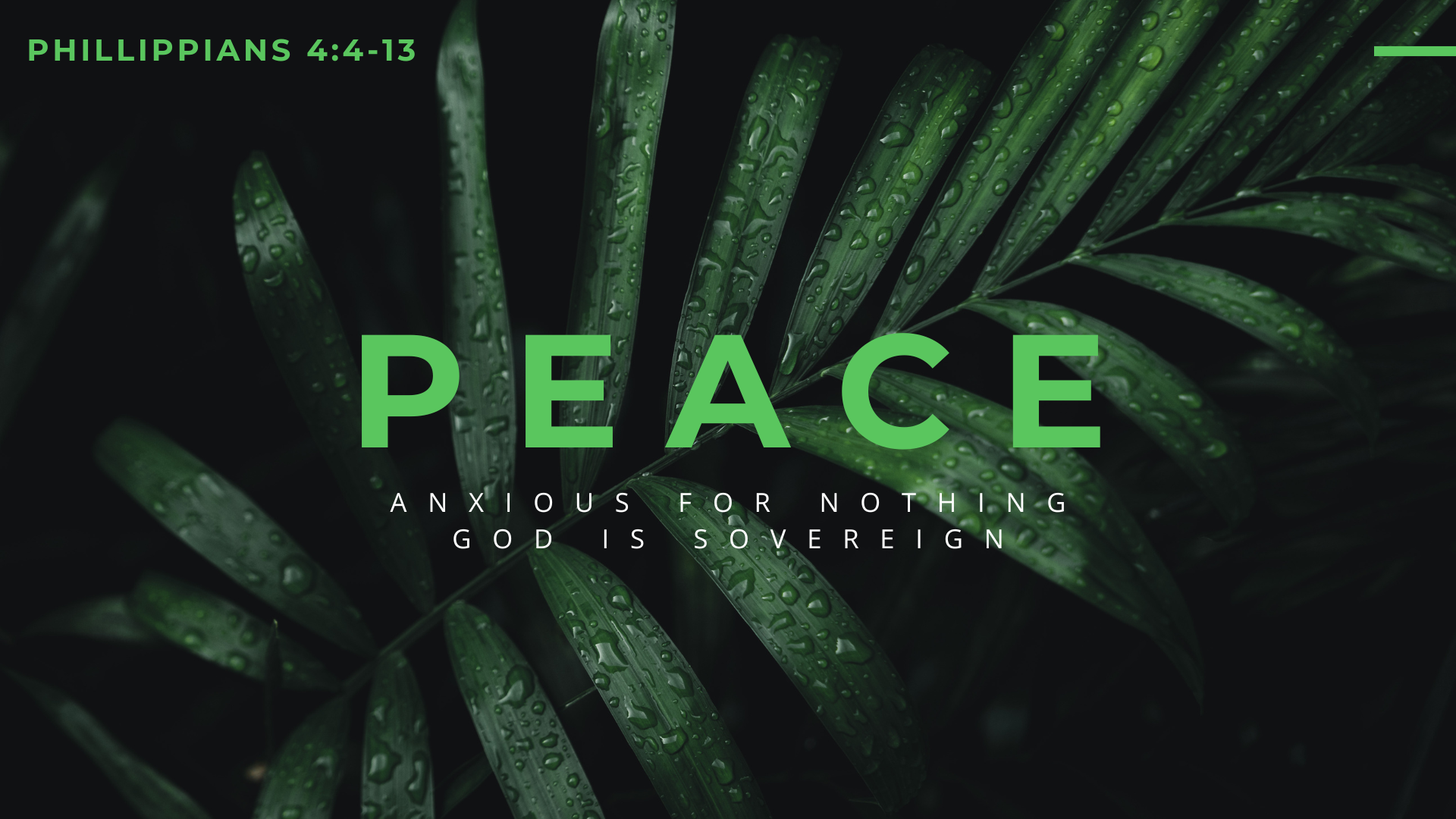 Peace | Anxious for Nothing | Phillippians 4:4-13