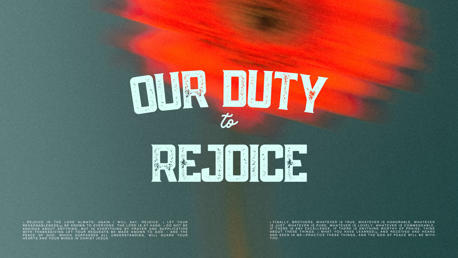 Our Duty to Rejoice | Philippians 4:1-9 episode artwork