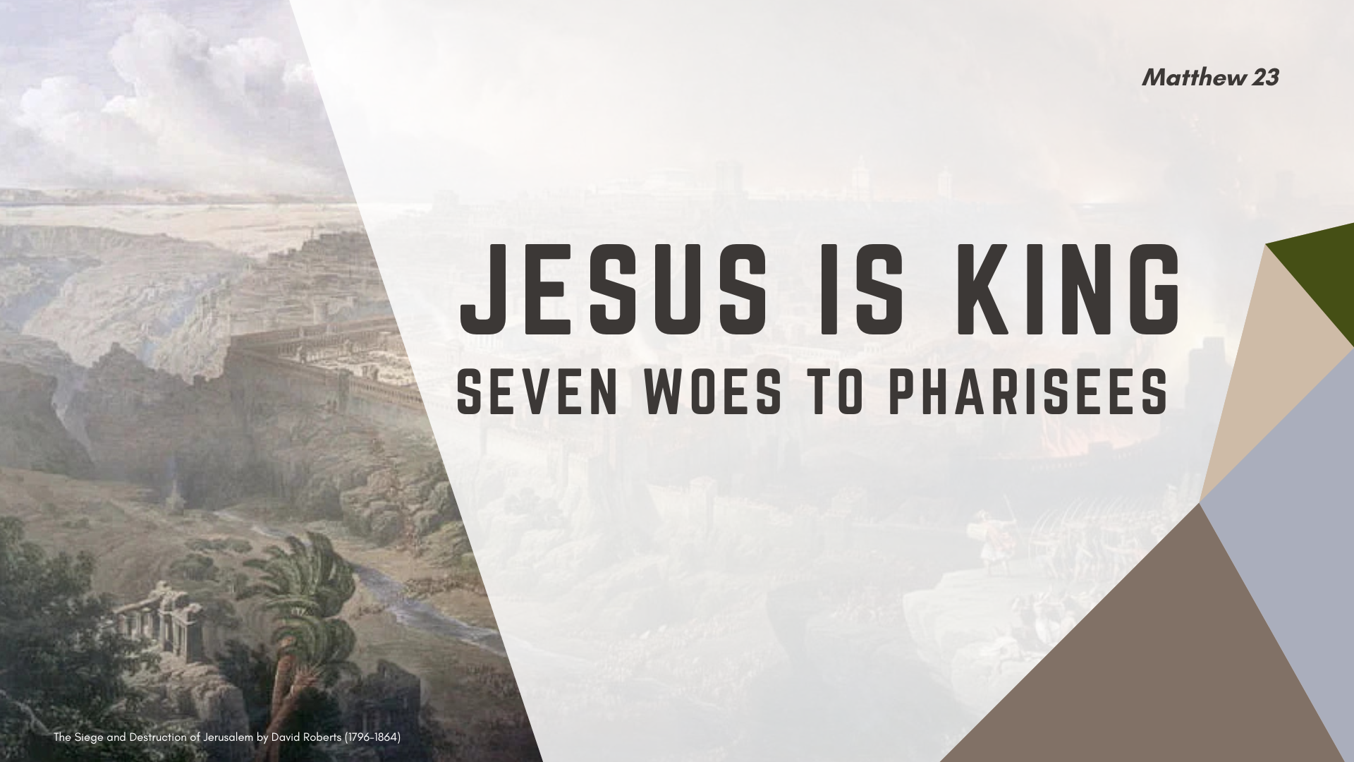 Matthew 23 | Seven Woes to the Scribes and Pharisees