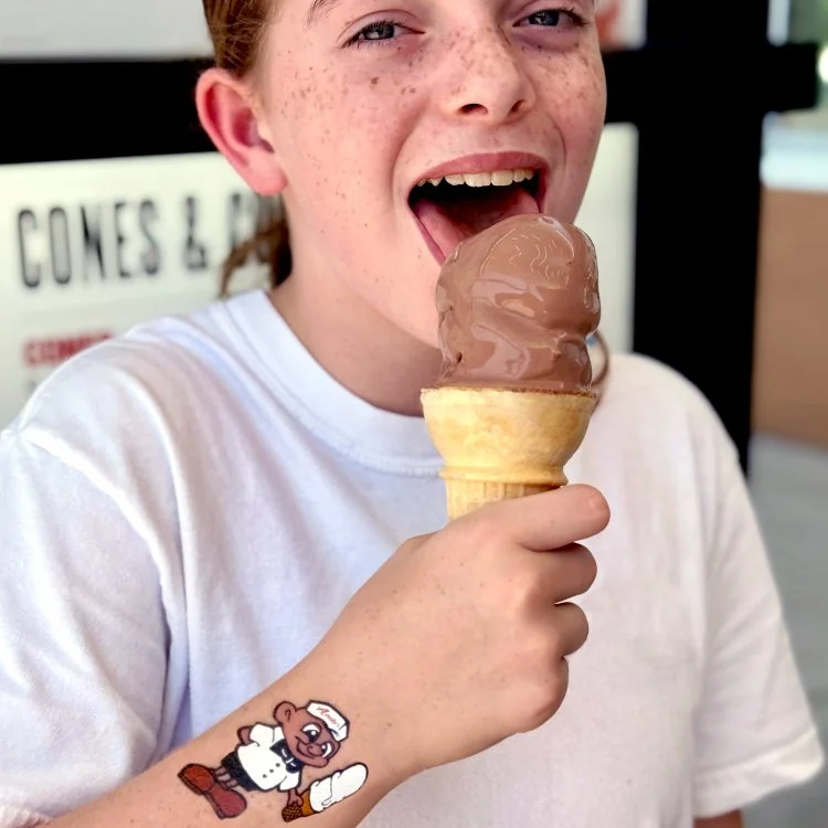 andys frozen custard temporary tattoos girl