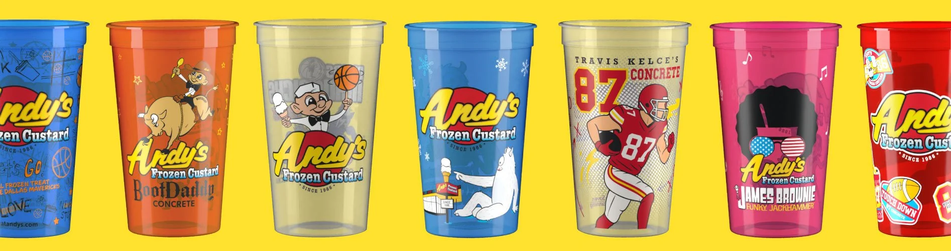 andys frozen custard collectible cups