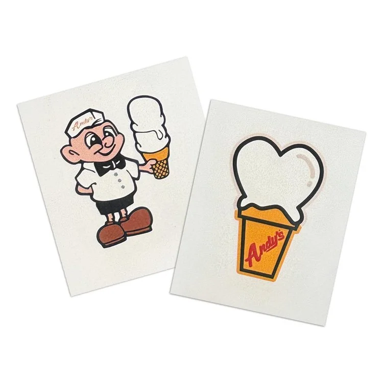 Andys Frozen Custard Temporary Tattoo Pack